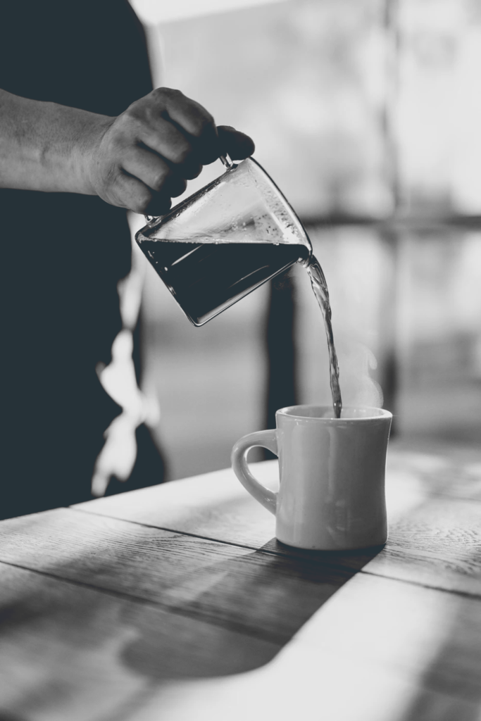 pouring that coffee