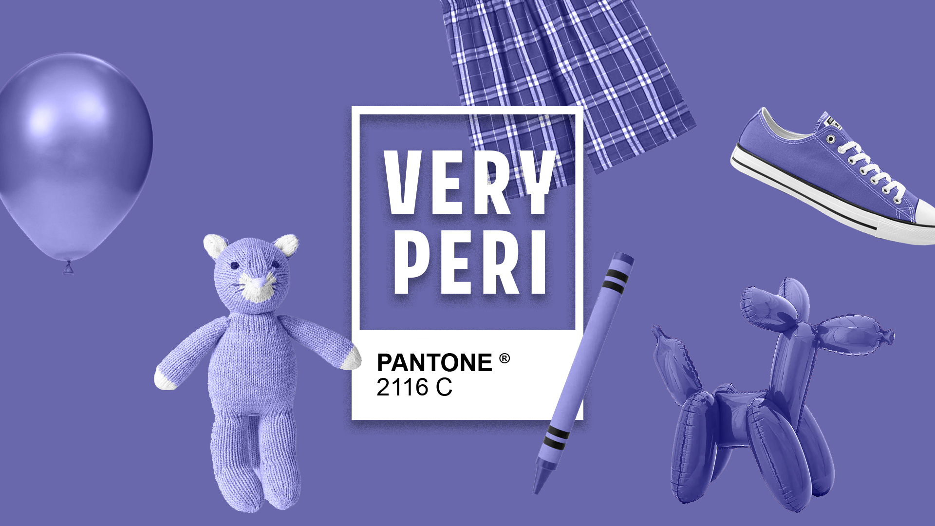 Very Peri is the offical Pantone Color of the Year. Featured image with purple graphics.