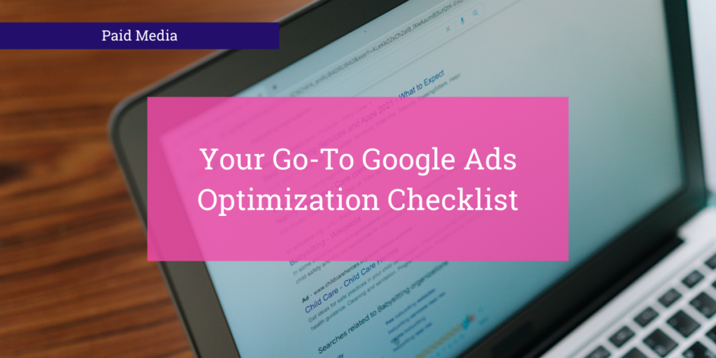 Your Go-To Google Ads Optimization Checklist